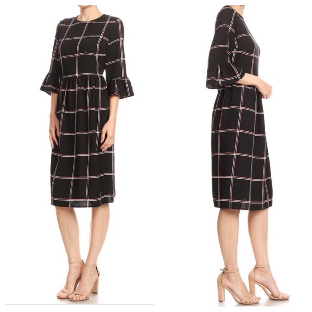 Chic midi striped block dress - Picture 4 of 7